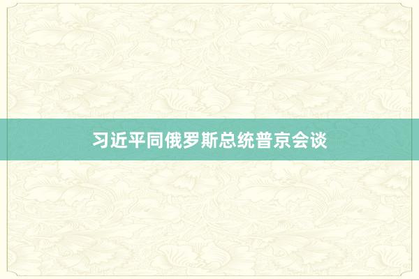 习近平同俄罗斯总统普京会谈