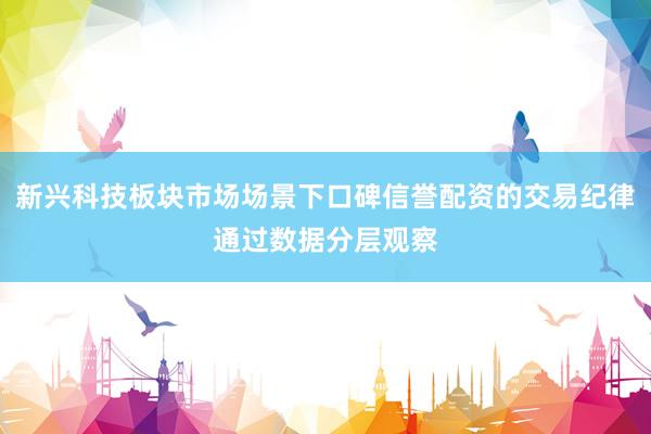 新兴科技板块市场场景下口碑信誉配资的交易纪律通过数据分层观察