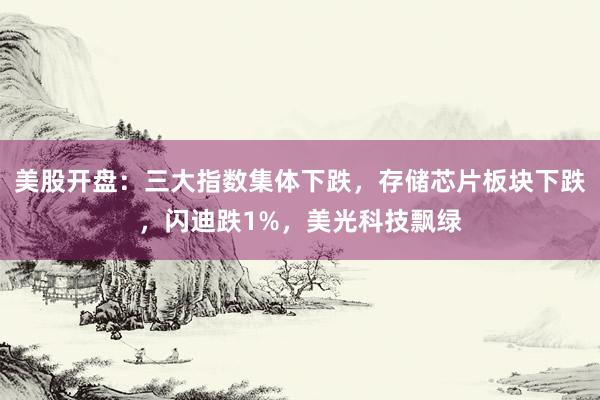 美股开盘：三大指数集体下跌，存储芯片板块下跌，闪迪跌1%，美光科技飘绿