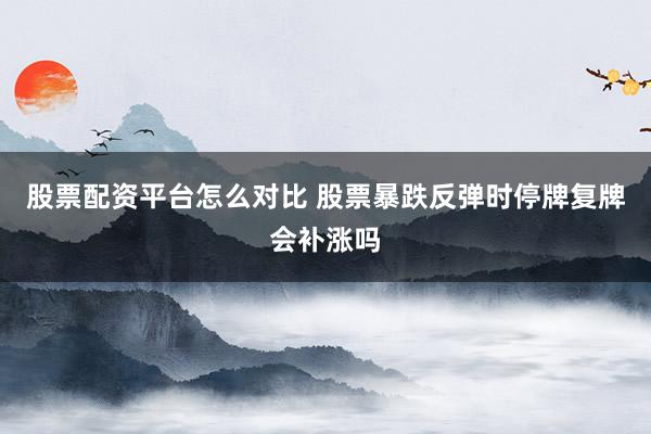 股票配资平台怎么对比 股票暴跌反弹时停牌复牌会补涨吗